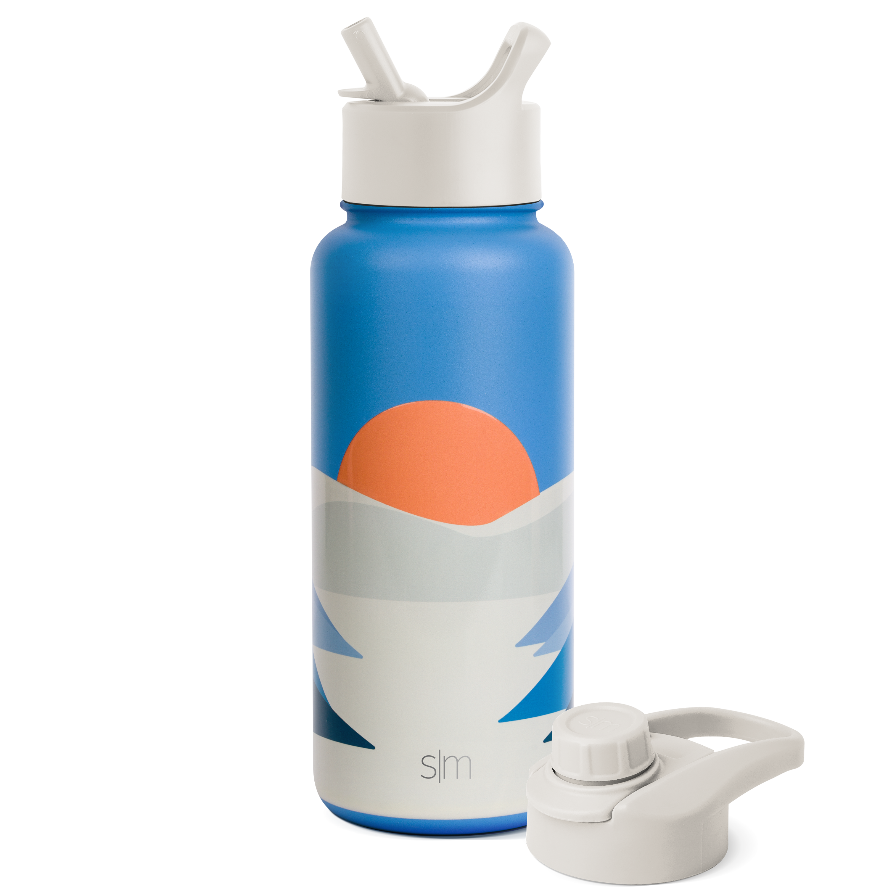 Summit Water Bottle with Straw Lid and Chug Lid - Polar Sunrise