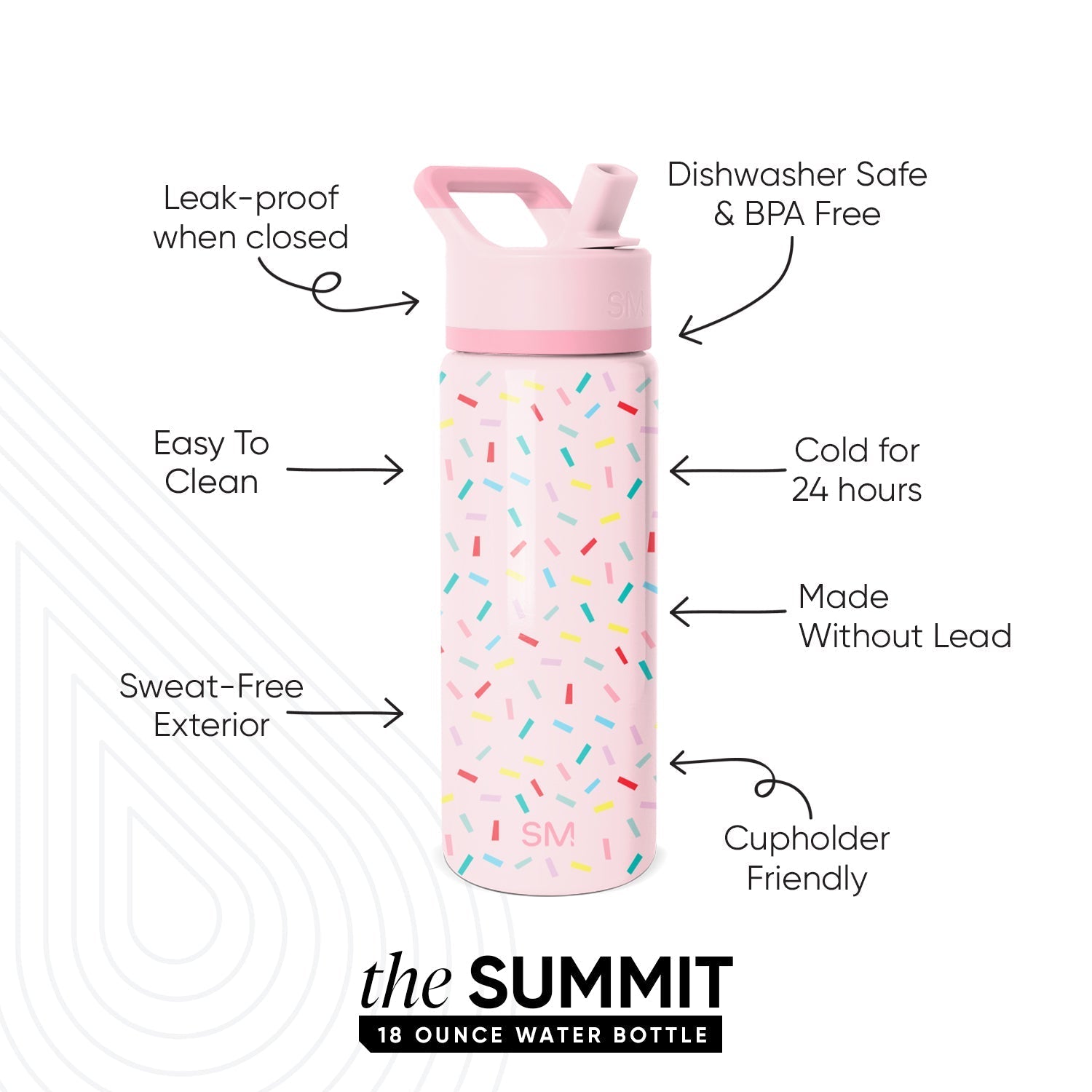 Summit Kids Water Bottle with Straw Lid - 18oz - SM2C